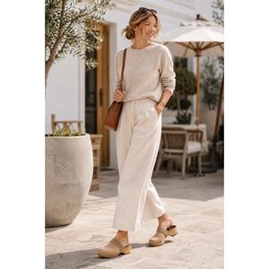 Humanoid SYA Camel Nubuck Leather Wood Clogs EU 38 US 8 Dutch Minimalist
